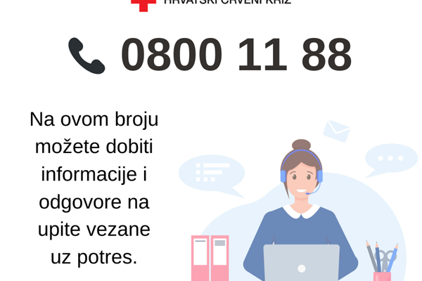 Sve informacije vezane uz potres doznajte na besplatnom broju 0800 1188